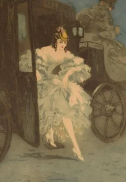 Outlet Pamono Louis Icart, Arrival, 1920s, Etching on Paper