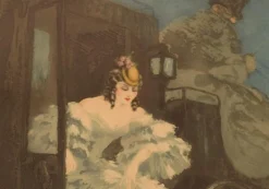 Outlet Pamono Louis Icart, Arrival, 1920s, Etching on Paper