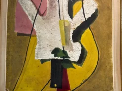 Pamono Louis Latapie, Modernist Art Deco Composition, 1939, Oil on Board><noscript><img width=