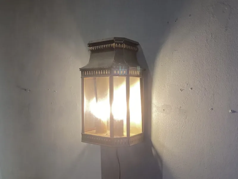 Pamono Louis Philipe II Garden Wall Lamp from Roger Pladier> Garden Lighting