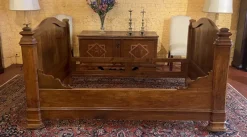 Pamono Louis Philippe Bed in Walnut><noscript><img width=