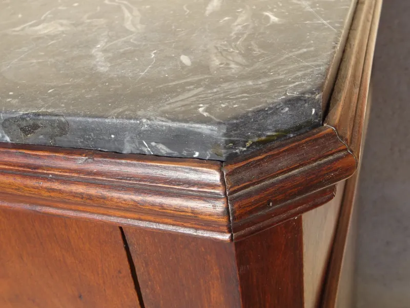 Outlet Pamono Louis Philippe Chest of Drawers in Walnut and Burl Walnut from Befos