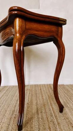 Pamono Louis Philippe Mahogany Game Table><noscript><img width=
