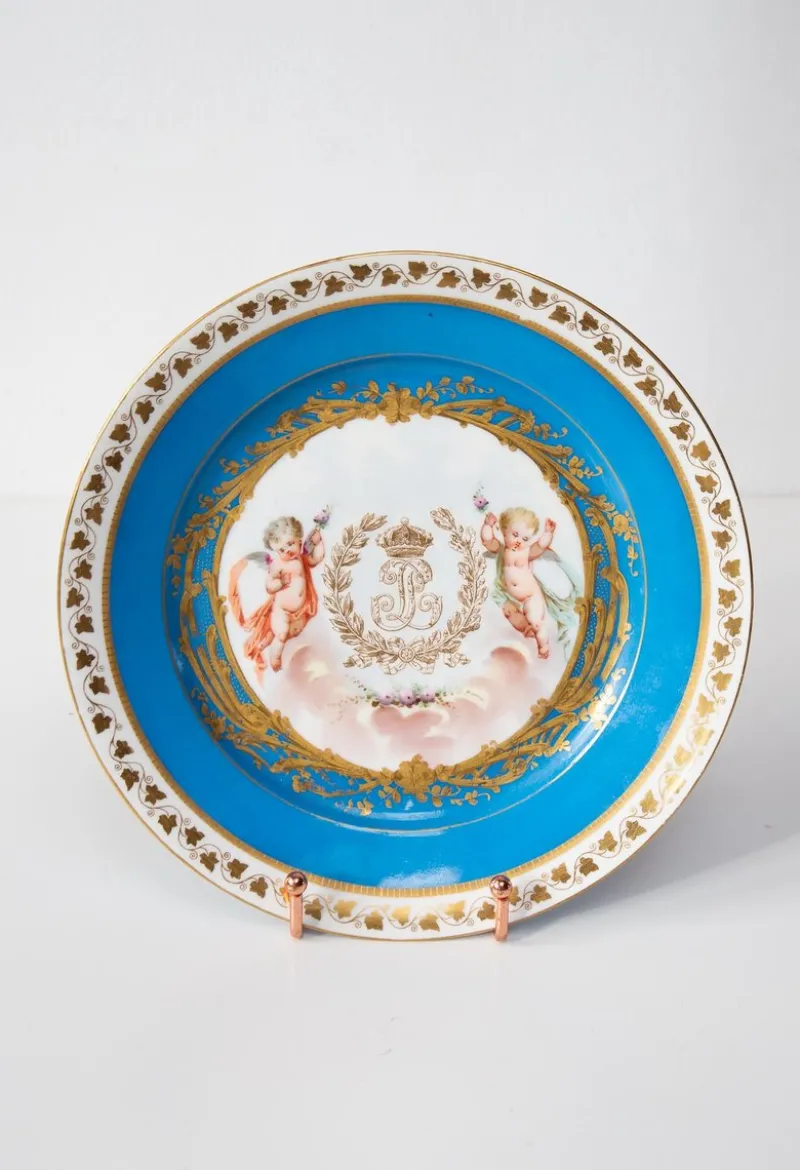 Pamono Louis Philippe Plate by Sèvres Château Des Tuileries, 1840s> Dinner Plates & Bowls