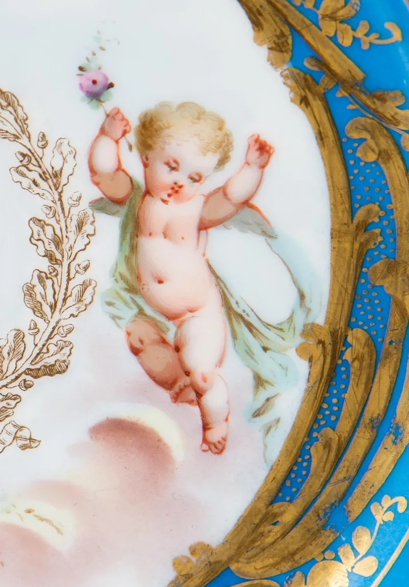 Pamono Louis Philippe Plate by Sèvres Château Des Tuileries, 1840s> Dinner Plates & Bowls