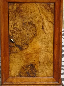 Pamono Louis Philippe Walnut and Burl Walnut Bedside Table><noscript><img width=