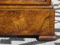 Pamono Louis Philippe Walnut and Burl Walnut Bedside Table><noscript><img width=