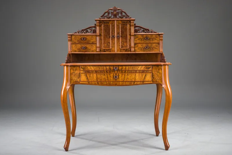 Pamono Louis Philippe Walnut Secretary Desk> Secretaires