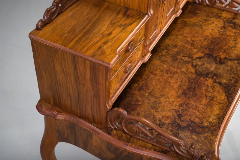 Pamono Louis Philippe Walnut Secretary Desk> Secretaires
