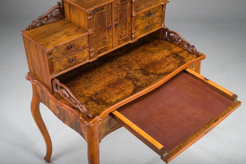 Pamono Louis Philippe Walnut Secretary Desk> Secretaires
