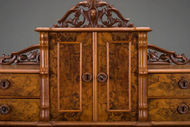 Pamono Louis Philippe Walnut Secretary Desk> Secretaires