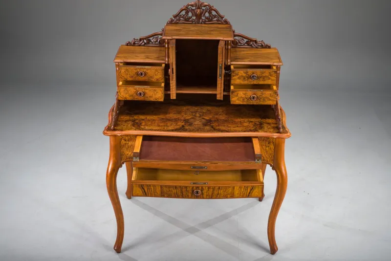Pamono Louis Philippe Walnut Secretary Desk> Secretaires