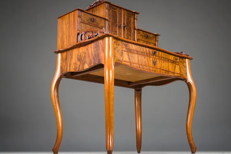 Pamono Louis Philippe Walnut Secretary Desk> Secretaires