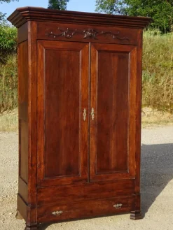 Pamono Louis Philippe Walnut Wardrobe, 1890s> Cabinets & Wardrobes
