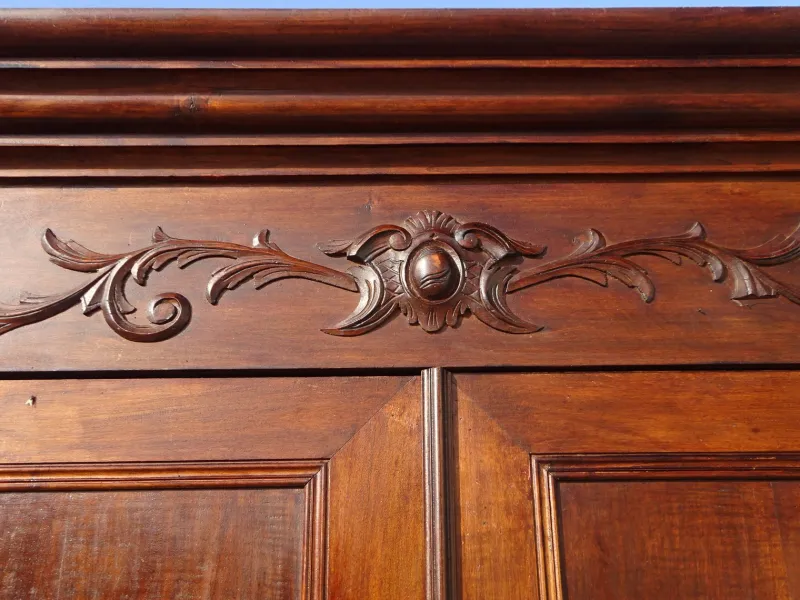 Pamono Louis Philippe Walnut Wardrobe, 1890s> Cabinets & Wardrobes