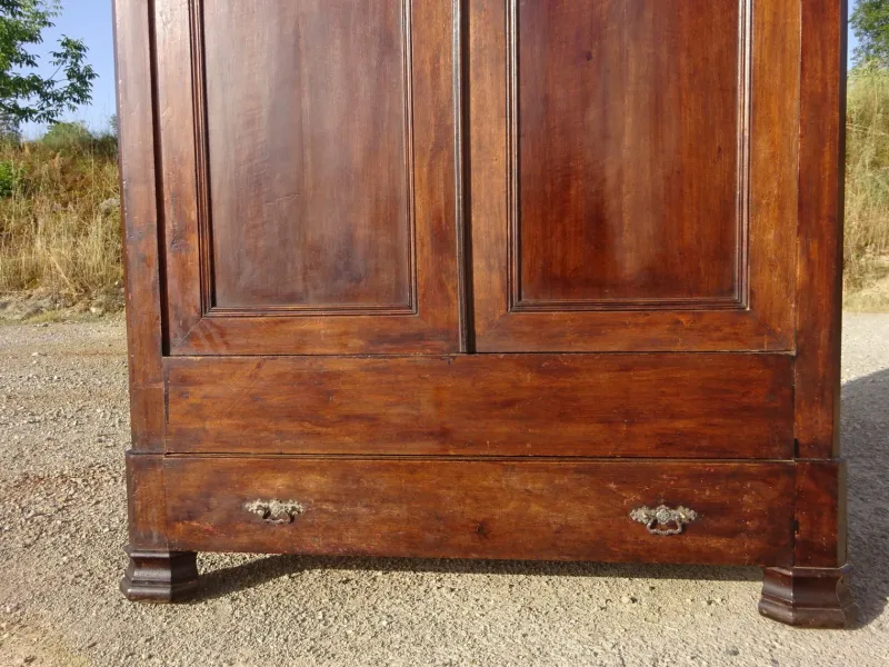 Pamono Louis Philippe Walnut Wardrobe, 1890s> Cabinets & Wardrobes