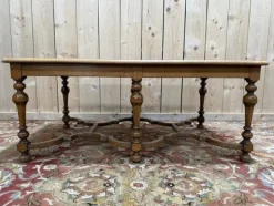 Outlet Pamono Louis XIII Style Coffee Table with Crisscross Pattern