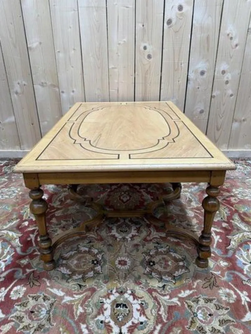 Outlet Pamono Louis XIII Style Coffee Table with Crisscross Pattern