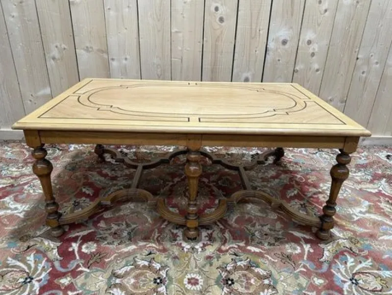 Outlet Pamono Louis XIII Style Coffee Table with Crisscross Pattern