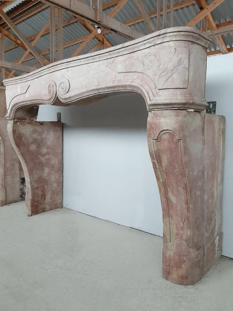 Online Pamono Louis XIV Pink Marble Fireplace, 1680