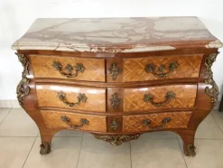 Pamono Louis XIV Style Chest of Drawers in Marquetry Wood with Chiseled Bronze><noscript><img width=