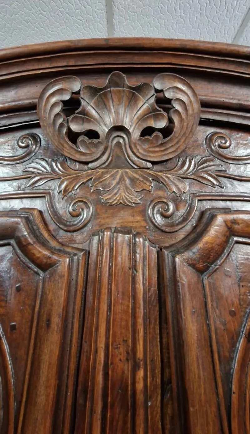 Pamono Louis XV Armoire in Marquetry, Elm and Walnut by Antoine Sertelon, 1773> Cabinets & Wardrobes