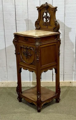 Pamono Louis XV Bedroom Set in Walnut, Early 20th Century, Set of 5><noscript><img width=