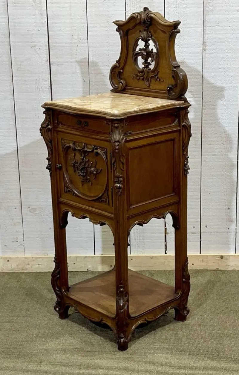 Pamono Louis XV Bedroom Set in Walnut, Early 20th Century, Set of 5> Beds & Bedroom Sets