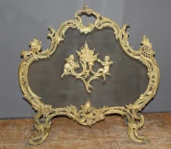 Pamono Louis XV Bronze Fireplace Screen, 1800s