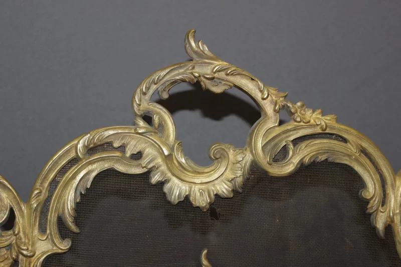 Pamono Louis XV Bronze Fireplace Screen, 1800s