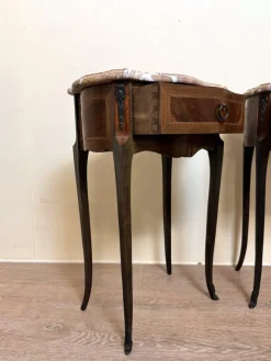 Pamono Louis XV Ceremonial Tables in Precious Wood, Set of 2><noscript><img width=