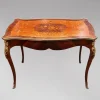 Pamono Louis XV Desk Table with Flower Bouquet Marquetry