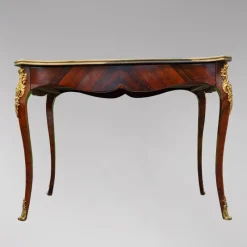 Pamono Louis XV Desk Table with Flower Bouquet Marquetry