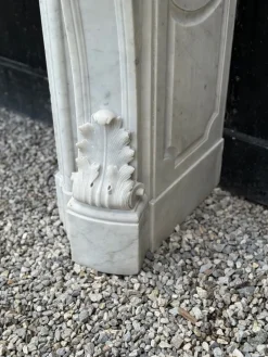 Outlet Pamono Louis XV Fireplace in White Carrara Marble, 1880s