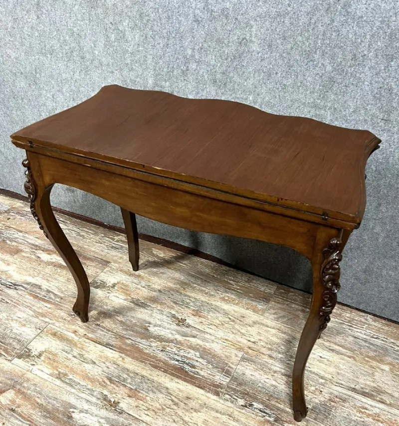 Outlet Pamono Louis XV Game Table in Marquetry