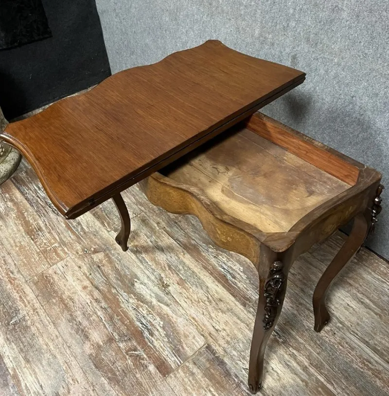 Outlet Pamono Louis XV Game Table in Marquetry