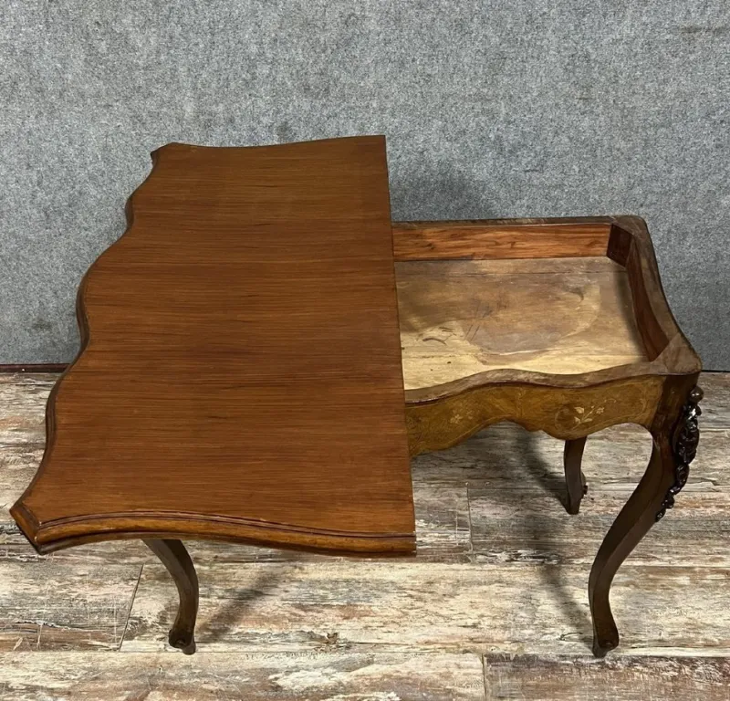 Outlet Pamono Louis XV Game Table in Marquetry