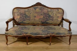 Best Pamono Louis XV Living Room Set in Walnut, 1920s, Set of 5