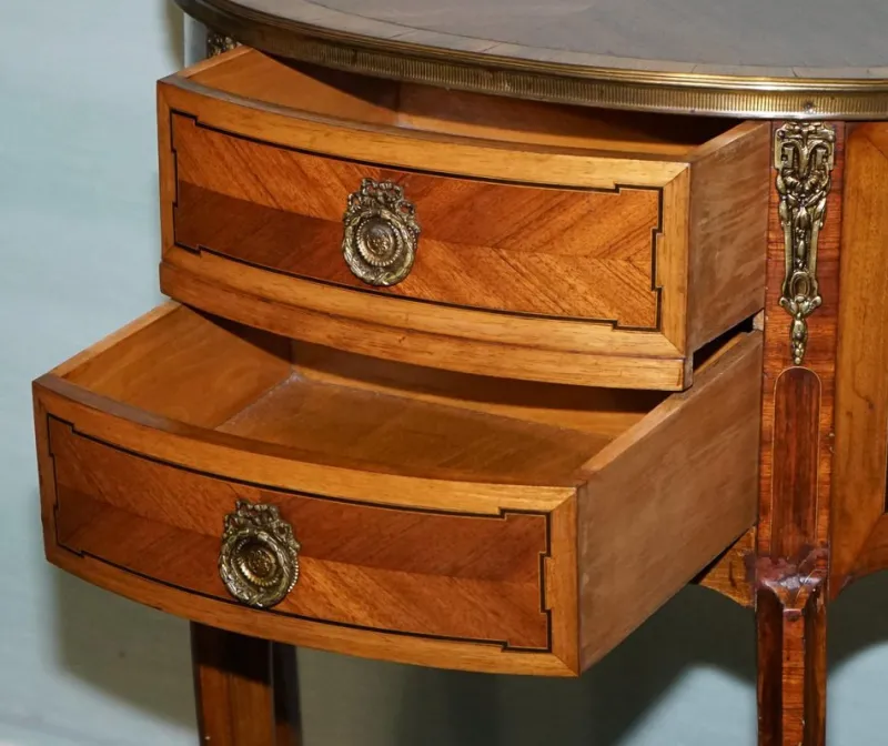 Online Pamono Louis XV Marquetry Side Table Nightstand with Gilt Gold Mounts