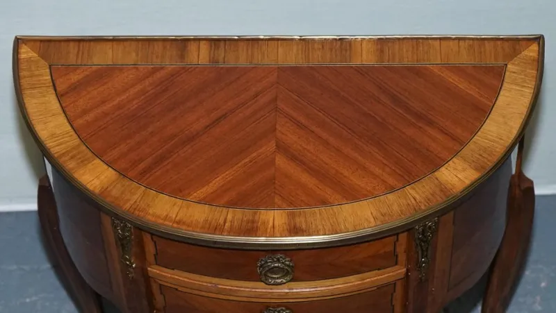 Online Pamono Louis XV Marquetry Side Table Nightstand with Gilt Gold Mounts