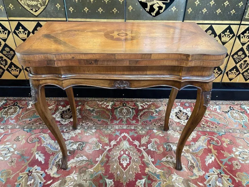Online Pamono Louis XV Marquetry Style Games Table
