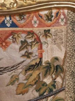 Pamono Louis Xv Period Fireplace Screen in Doré Wood and Tapestry, 18th Century><noscript><img width=