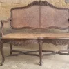 Outlet Pamono Louis XV Rattan Bench, 19th Century