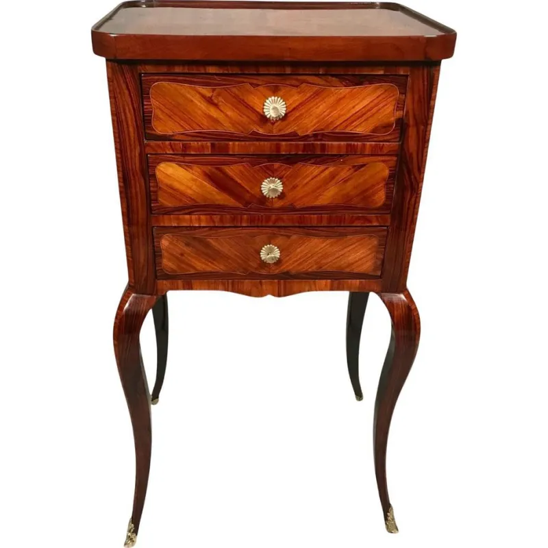 Pamono Louis XV Side Table or Nightstand with Drawers, France, 1760s> Nightstands