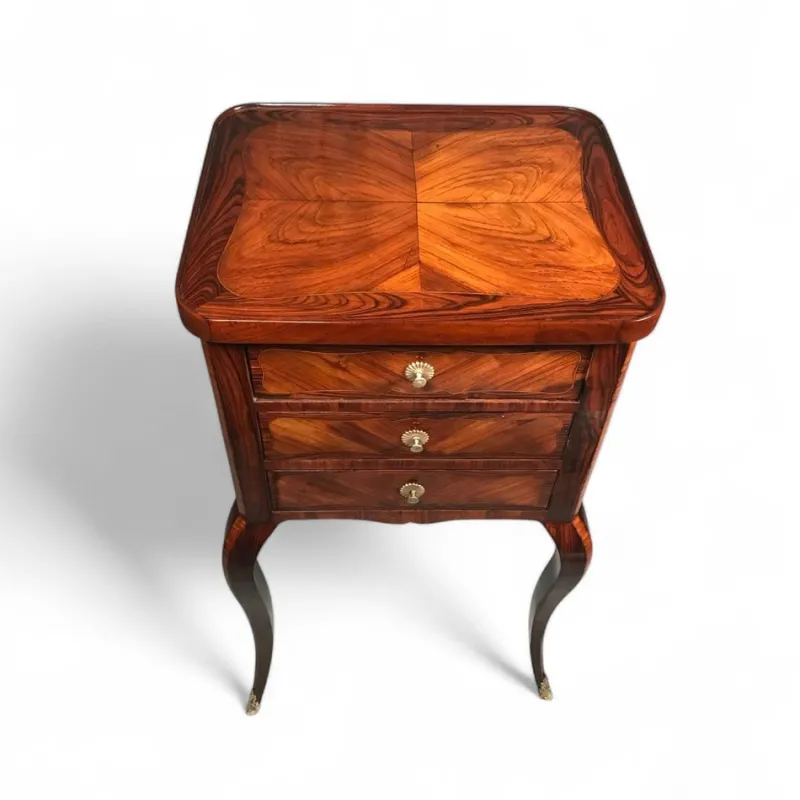 Pamono Louis XV Side Table or Nightstand with Drawers, France, 1760s> Nightstands