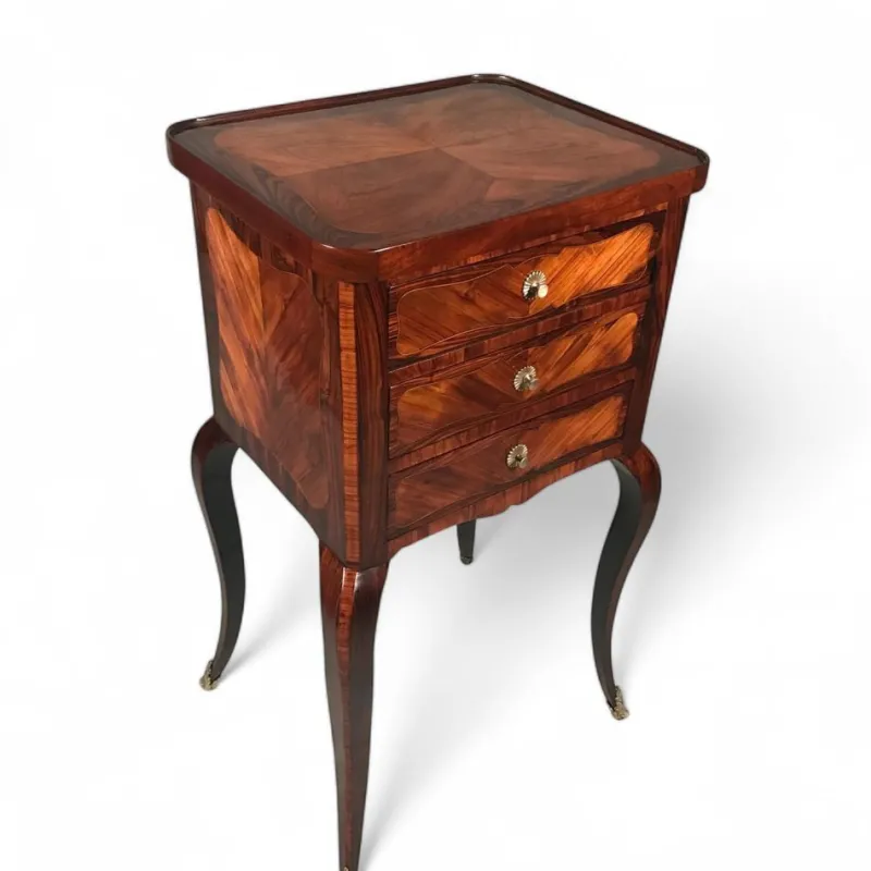 Pamono Louis XV Side Table or Nightstand with Drawers, France, 1760s> Nightstands
