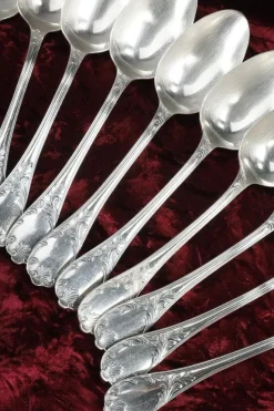 Pamono Louis XV Silver-Plated Flatware, 1900s, Set of 51><noscript><img width=