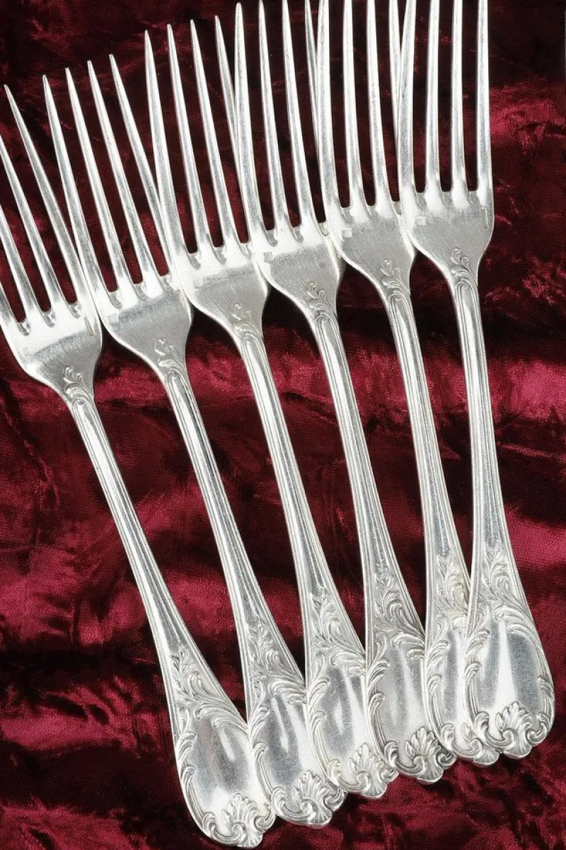 Pamono Louis XV Silver-Plated Flatware, 1900s, Set of 51> Cutlery & Serving Utensils