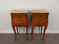 New Pamono Louis XV Style Bedside Tables, 1950s, Set of 2