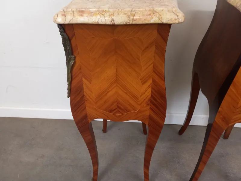 New Pamono Louis XV Style Bedside Tables, 1950s, Set of 2